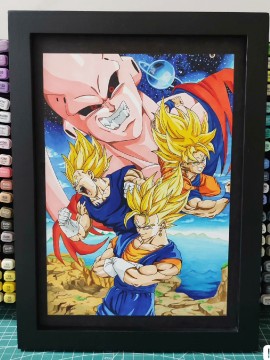 Happy's Dragon Ball Majin Buu Hand drawing with marker